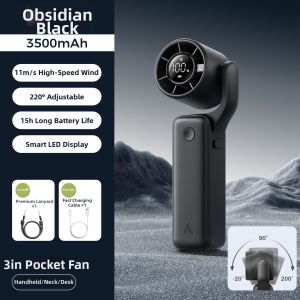 Aecooly | Handheld Wearable Foldable Portable Strong Turbo Long-lasting Mini Fan