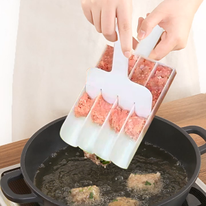 ❤❤❤Hot SaleMceHKF Creative Kitchen Triple Meatball Maker Meat Ball Scoop with Cutting Spade Ball Maker None-Stick Meatball Maker