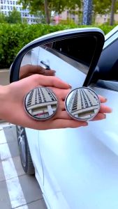 Cặp 2 gương Cầu Lồi gắn gương chiếu hậu Xoay 360 Độ Xóa Điểm MùSử Dụng Đế Hít Chân Không Tăng Góc Nhìn Hiệu Q