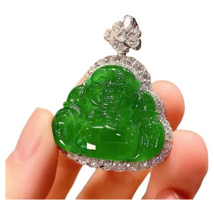 High Ice Myanmar Emerald Color Lucky Leaf Pendant Imitation a Monastic Style Womens Fashion Jewelry Pendant