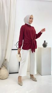 KEMEJA CASUAL POLOS WANITA LENGAN PANJANG BAHAN RAYON JATUH JUMBO ATASAN WANITA DEKADEN