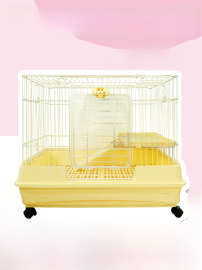 Riyoka Ruiyou Home New Arrival Cheese Yellow Anti-Spray Urine Rabbit Cage Luxury Drawer Rabbit Cage Guinea Pig Cage Pet Cage