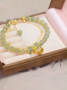 Bestella✨Gelang Lonceng Mutiara Mode/Gelang Manik-manik Merek Fu/Perhiasan Desain Ceruk Sederhana COD