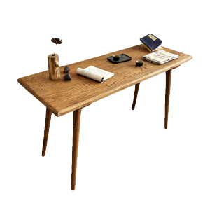 Rustic Old Elm Wood Dining Table Solid Wood Office Desk Living Room Long Table Simple Home Use Original Wood Board Table