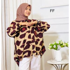Kemeja Kerja Wanita Kemeja Kuliah Shirt Oversize Motif Terbaru Trendy Bahan Rayon Viscose Super Adem Printing Polos Hitam Coksu Putih Fuchsia