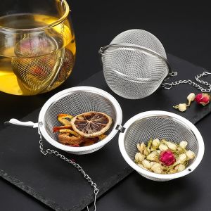 Tea Spice Strainer Seasoning Ball Mesh Herbal Ball Stainless Steel Teakettle Locking Tea Filter Reusable Soup Filter Ball