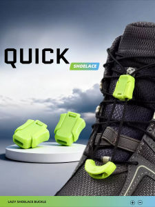 Quick Lock Shoelace Buckle Set No-Tie Elastic Lazy Laces Gear-Locking Shoelaces for Hiking Running & Outdoor Sports Shoes