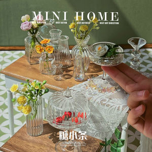 Xuyên Thấu Bình Thủy Tinh Mini Đường Dải Nhà Búp Bê Phụ Kiện拍照道具 Mô Hình Thu Nhỏ Trang Trí Cảnh Sống Tại Nhà
