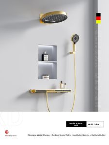 DXD | Home Use Massaging Showerhead with Pressure Boosting Spray Gun