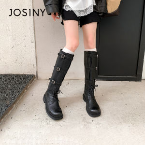 Josiny | Thick Heel Versatile Vintage British Knight Boots