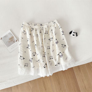 Bộ Đồ Ngủ Cotton Nguyên Chất Mùa Hè Cho Nữ 2025 Có Đệm Ngực Một Mảnh Ngọt Ngào Dây Buộc Ngắn Quần Short Bộ Đồ Mặc Nhà