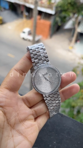 Đồng Hồ Nữ PIGET 8080M Mặt Số Nạm Đá Full Dây Thép Mặt Tròn - Size 28mm 36mm