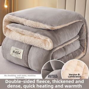 HAOMIAN | Milk Lamb Wool Thickened Warm Blanket