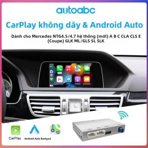 Bộ Chuyển Đổi Không Dây AUTOABC CarPlay Android Auto Dành Cho Mercedes Benz A B C E Class GLA CLA GLK SLK CLS W204 W176 W246 X204 C117 NTG4.5/4.7