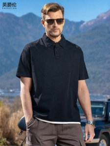 Enjeolon | Business Casual Breathable Polo Tee Mens Summer Short Sleeve