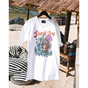 แฟชั่นแบรนด์เสื้อยืดสีขาวผู้ชายฤดูร้อนสไตล์อเมริกันแขนสั้นพิมพ์เสื้อยืดหลวมสบายๆ Y2k TOP Mens เสื้อผ้า