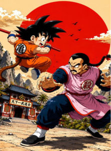 Bandai | Oil Painting Martial Battle Dragon Ball Anime By Numbers Modern Wall Decor for Living Room Bedroom Perfect Gift No Frame