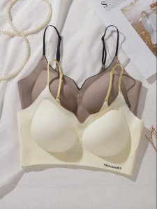 Summer Slim Fit Small Bust Support Seamless Comfort Back Beauty One-Piece Bras
