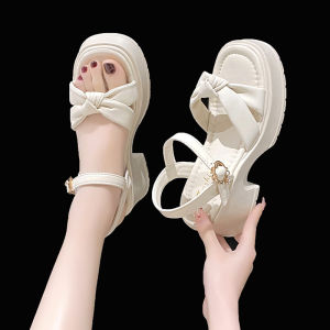 Womens Roman Style Thick Heel Sandals Summer Fashion Low Cut Casual Slip-On PU Leather Ankle Strap mid Heel Rubber Sole