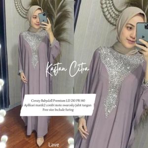 iragading - Kaftan lebaran modern ceruty babydoll full payet mewah fit to XXL citra