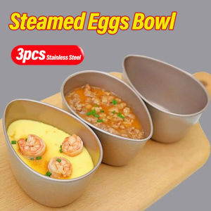 YESPERY 1/2/3pcs Kitchen Steamed Eggs Bowl Stainless Steel Food Container Multifunctional Food Steamer Bowl