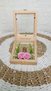 Box Tempat Perhiasan Cincin Kayu Rustic untuk Mahar dan Seserahan Lamaran dan Pernikahan - KCB