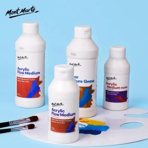 Mont Marte pigment blend acrylic media Goss transparent protective paint matte oil white Gesso Light Moulding Paste painting media gel art supplies