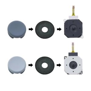 JCD 1set Thumbstick Button Thumb Stick Joystick + Rocker Stick Cap + Dust Ring PAD For 2DS 3DS 3DSXL for New 2DS 3DS XL LL