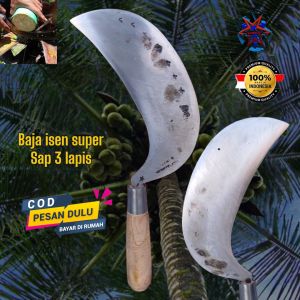 Am19 Sabit deres penderesan sadap kelapa baja isen super sap 3 lapis model bulan (kendro R) jumbo