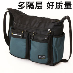 Business Travel Bag Large Capacity Single Shoulder Mens Bag Oxford Cloth Multi-layer Partition Crossbody Bag for Men