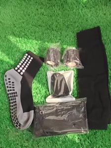 5PCS Set Football Bag Soccer Socks Teenagers Men Sport Grip Socks Soccer Leg Cover Bandage Shin Pads Soccer Training Shank Board