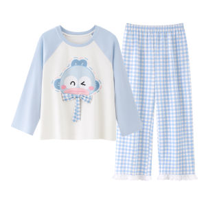 ANZHAOQI | Spring and Autumn Long Sleeve Cotton Light Weight Girls Pajama Sets