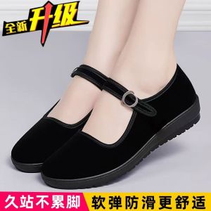 Beijing Style Canvas Shoes Womens Summer Anti-Slip Wear-Resistant Long-Wearing No Odor Breathable Foot-Minimizing Slip-On Sports Yoga Fitness