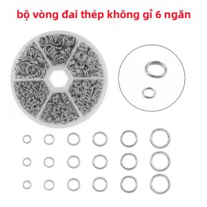 Bộ Nối Vòng Chữ O Bằng Thép Không Gỉ Vòng Nối Kim Loại Mở Dùng Làm Đồ Trang Sức Tự Làm - Vòng Tay Bông Tai Dây Chuyền Phụ Kiện