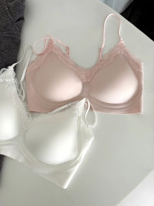 DIVVA Womens Comfortable Lace Seamless Bra - Thin Straps Backless Summer Lightweight Anti-Sag