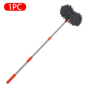 SEAMETAL Microfiber Car Wash Mop Double Brush Head Car Cleaning Brush Mop Three-Section Telescopic Car Home Wash Tools