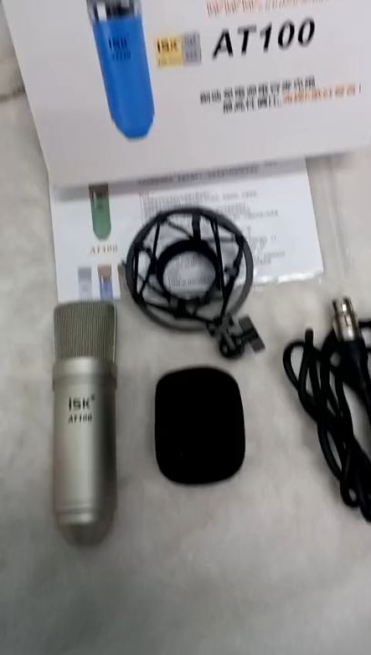 Micro Thu âm -hát Livestream chính hãng ISK,AT-100,MIC 5V chuyên dụng cho Mixer,Souncard-Hát nhẹ,chống ồn-tặng đủ phụ kiện