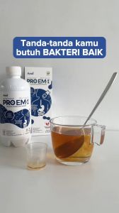 PRO EM1 Bundling 6 Botol Original 90ml | Suplemen Probiotik | Anak Dewasa Lansia Bebas Gula | Bakteri baik Untuk Pencerenaan | Imun | Maag | Gerd | Usus | Sembelit