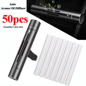 50 Pcs Car Humidifier Cotton Stick Vent Clip Diffuser Replacement Filter Sponges Refill Sticks Auto Aroma Oil Diffuser Sponges