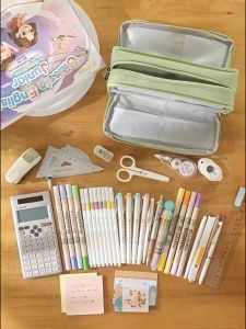 (SG Seller) Angoo Pencil Case Large Capacity Student Pencil Bag Stationery Pencil Box School Students Supplies