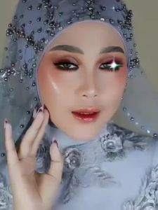 Slayer Murah Slendang Pengantin & Kerudung Motif Kipas Modern