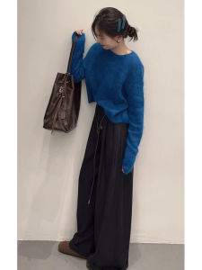 YUEZHONGWEI | Korean-style Elegant Spring Blue Outfit Set