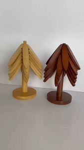 Creative Solid Wooden Trivets Hot Dishes Plate Mat Hot Pots and Pans Heat Resistant Non-Slip Mat