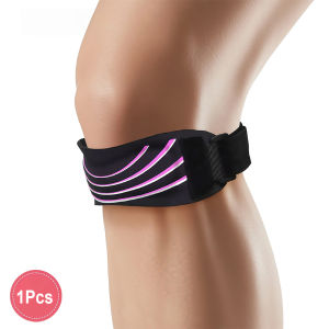 1/2PCS Patella Knee Support Brace with Silicone Pad & Adjustable Strap for Men Women Sports Running Hiking BasketballJumpers