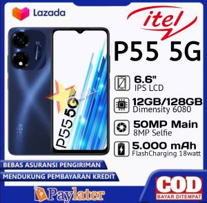 infinix-itel P55 5G RAM 12GB+128GB camera 50MP.ORIGINAL Garansi Resmi