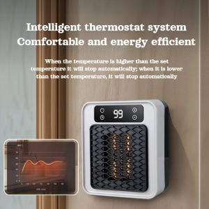 Remote Control Wall Heater Portable Bathroom Bedroom Quick Heating Electric Hand Warmer Wall Mounted Space Energy Saving  Heater