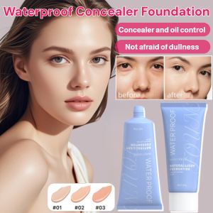Natural Glow Waterproof Concealer Foundation Oil Control Moisturizing Face Brightening Sweatproof Makeup