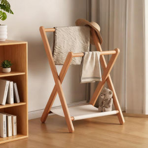 MU FENG ZHI NAN | Foldable Wooden Coat Rack