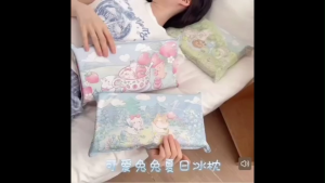 OHHDEER Bantal Ais Sejuk Comel PVC Crystalline Cooling Pillow | Cute Cartoon Ice Cooling Nap Pillow