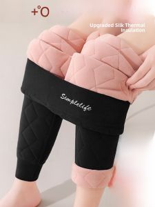 miiow | High Waist Thickened Wool Cotton Pants Womens Autumn Winter New Fashion Cat Person Fleece Lined Warm Trousers Outerwear